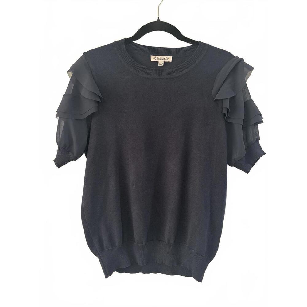 Nanette Lepore Ruffle Sleeve Knit Top